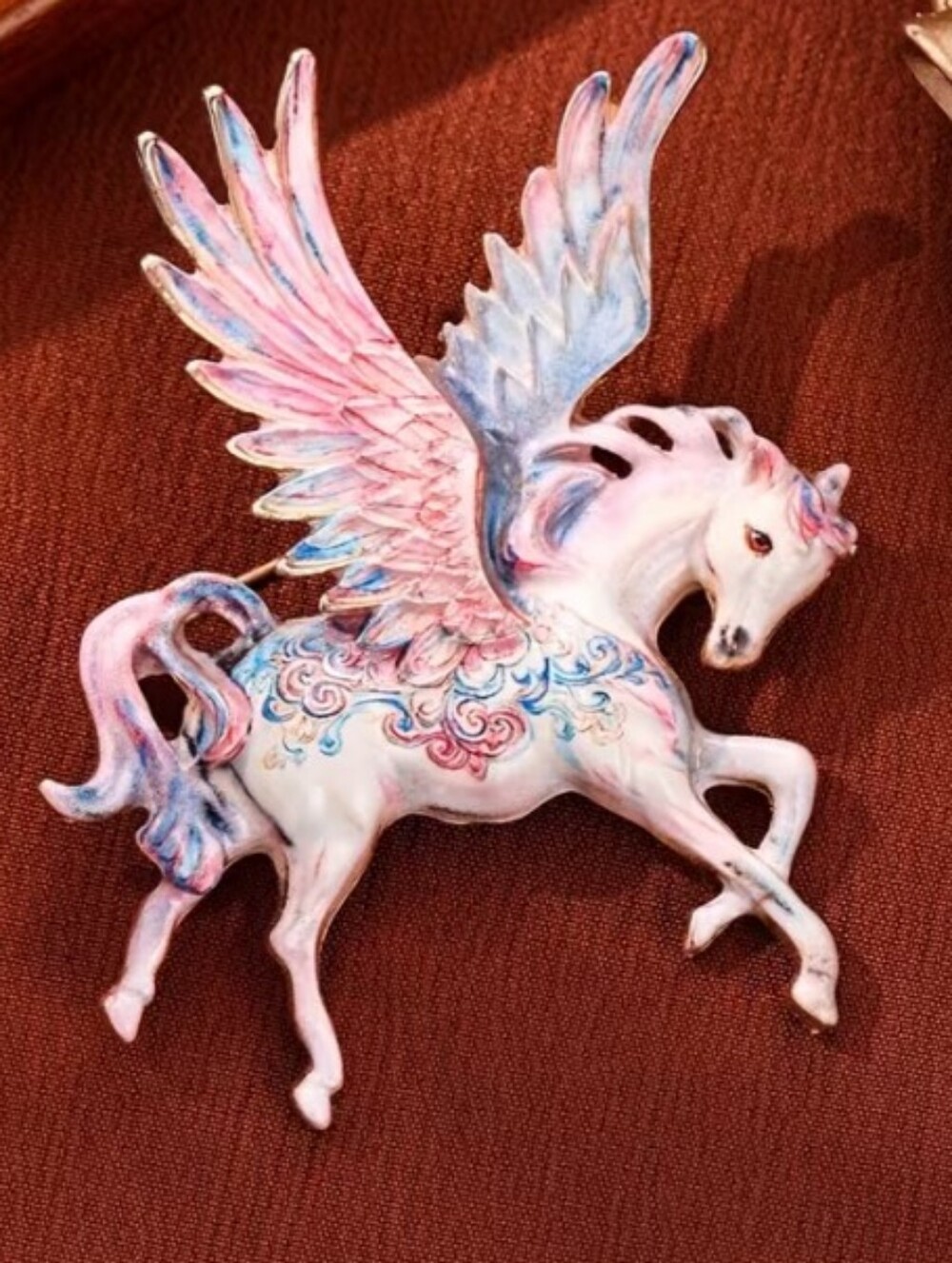 Pegasus Enamel Brooch
